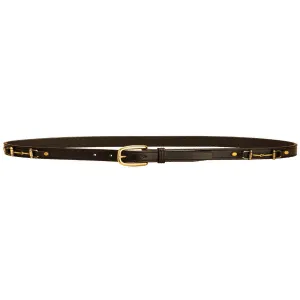 Tory Leather 1" Belt w/ Snaffle - Black