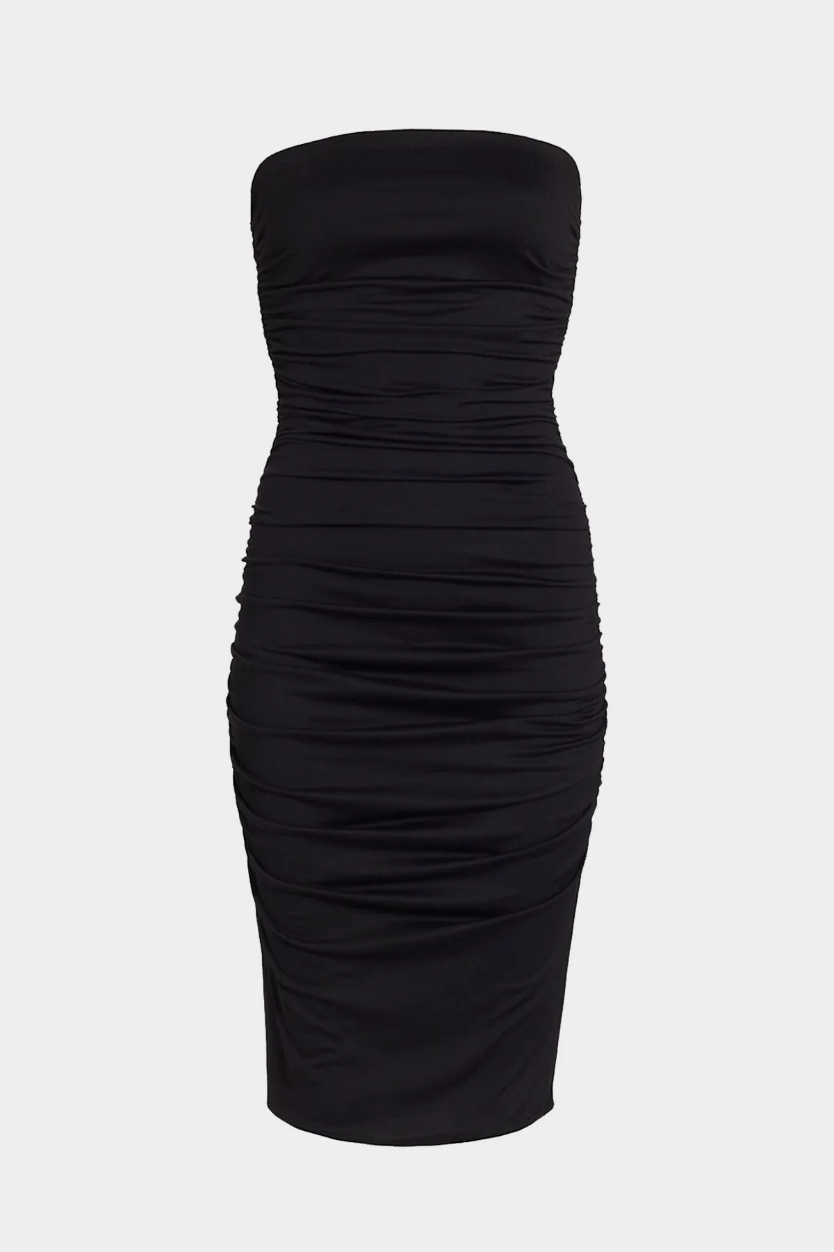 Tube Ruched Dress in Black