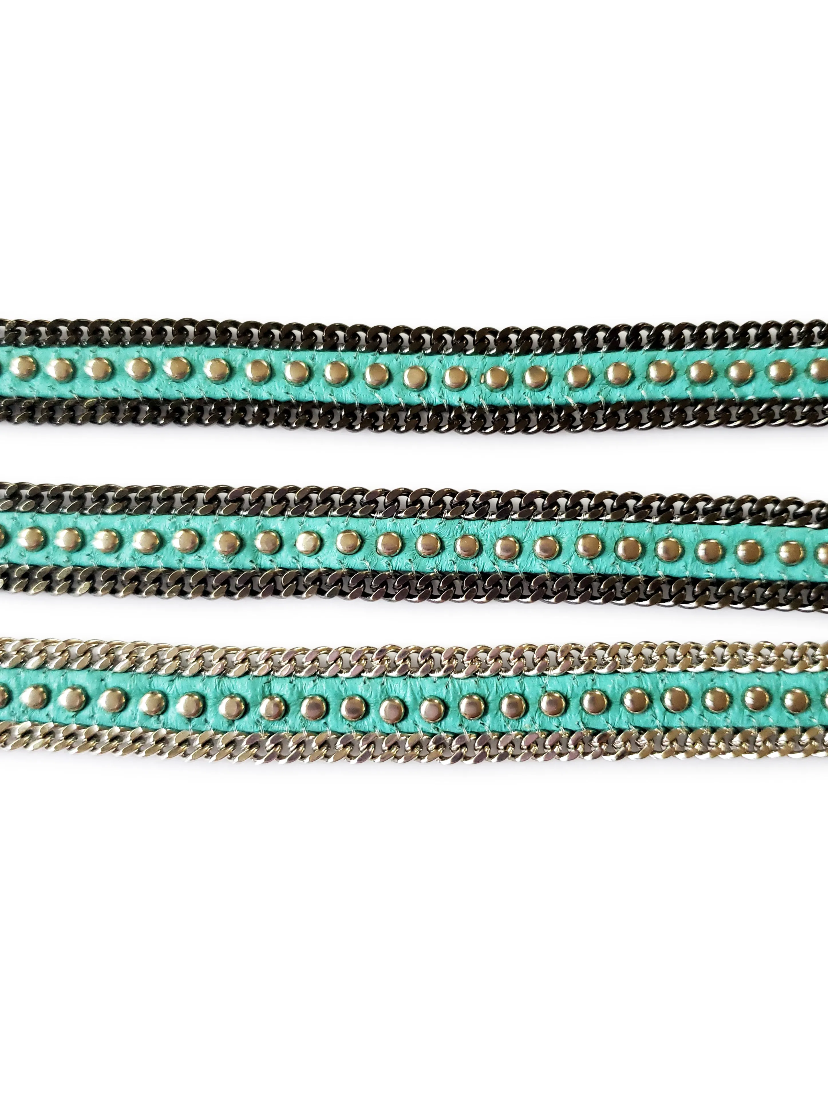 Turquoise Leather Double Wrap Bracelet