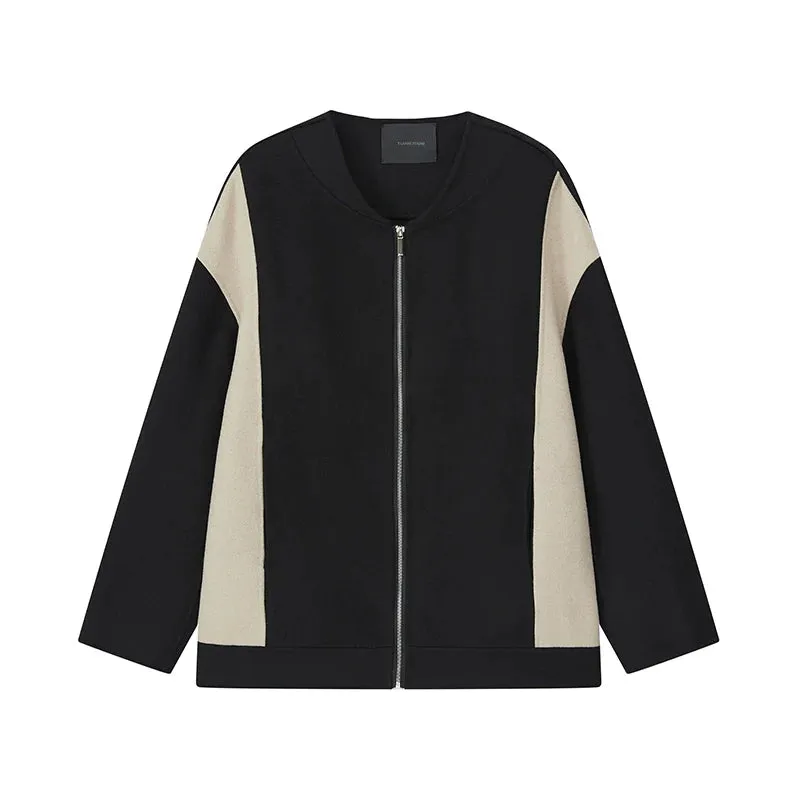Two-Tone Zip-Up Jacket