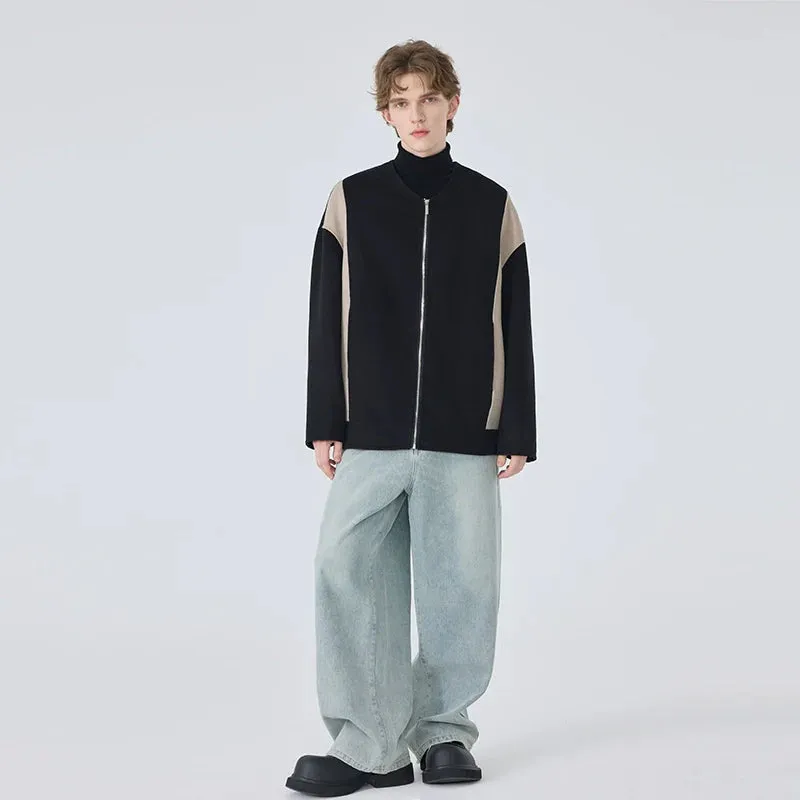 Two-Tone Zip-Up Jacket