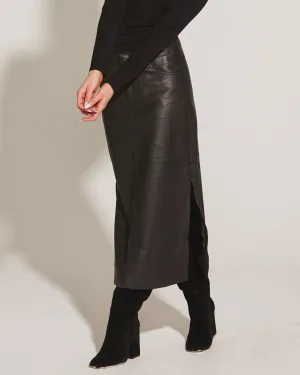 Underground Leather Midi Skirt