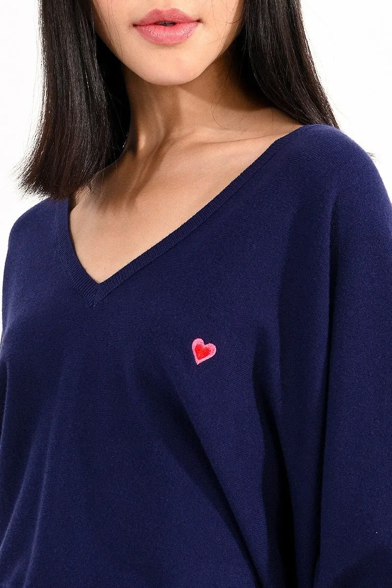 V-NECK CROP SWEATER