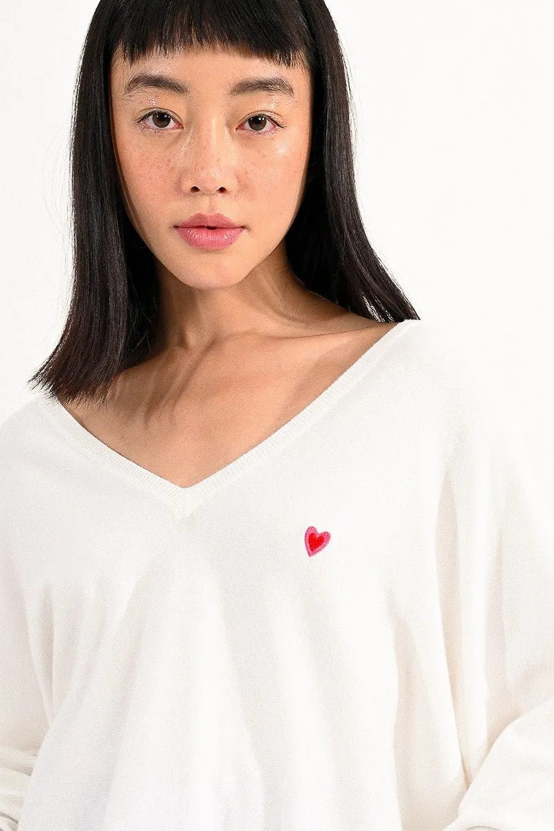 V-NECK CROP SWEATER