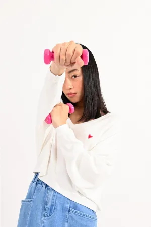 V-NECK CROP SWEATER