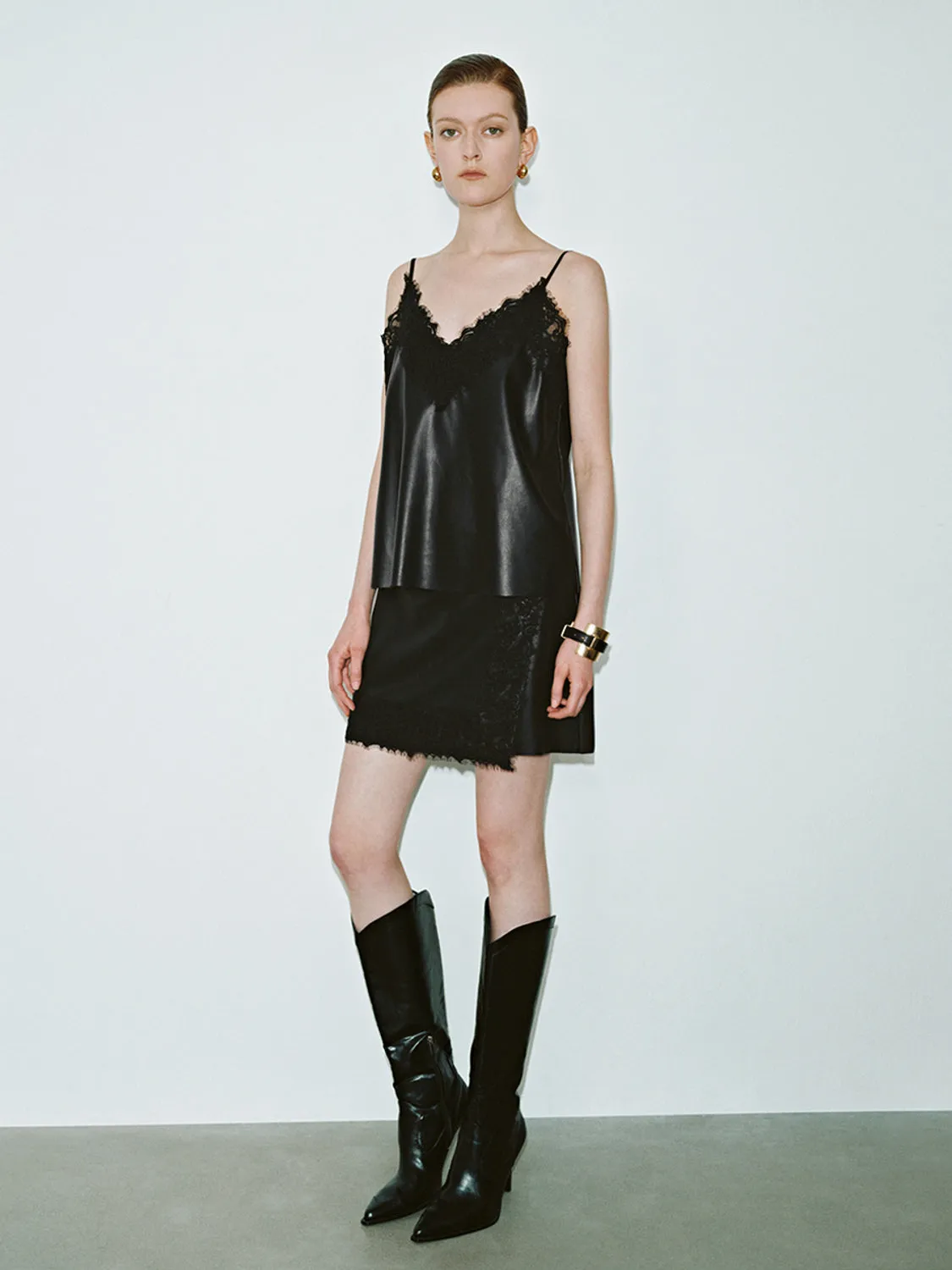 Vegan Leather Mini Skirts