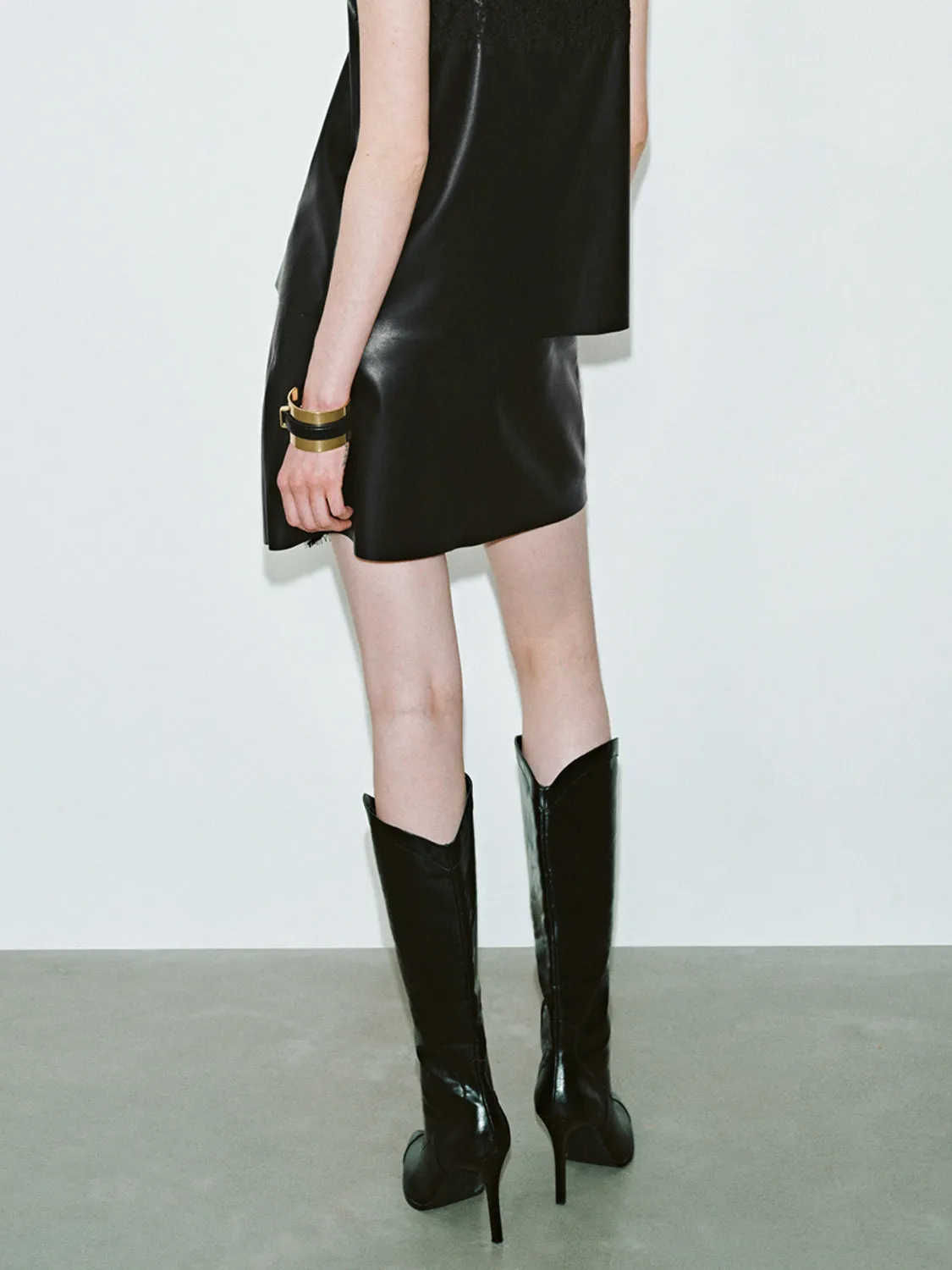 Vegan Leather Mini Skirts