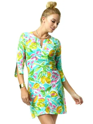 Vintage Knit Dress Slit Neck Style 580C52 SBP