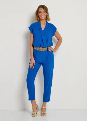 Waffle wrap jumpsuit   belt