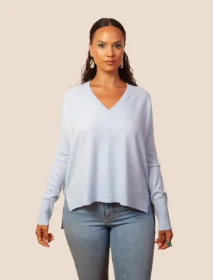 Wagner V-Neck Sweater - Baby Blue
