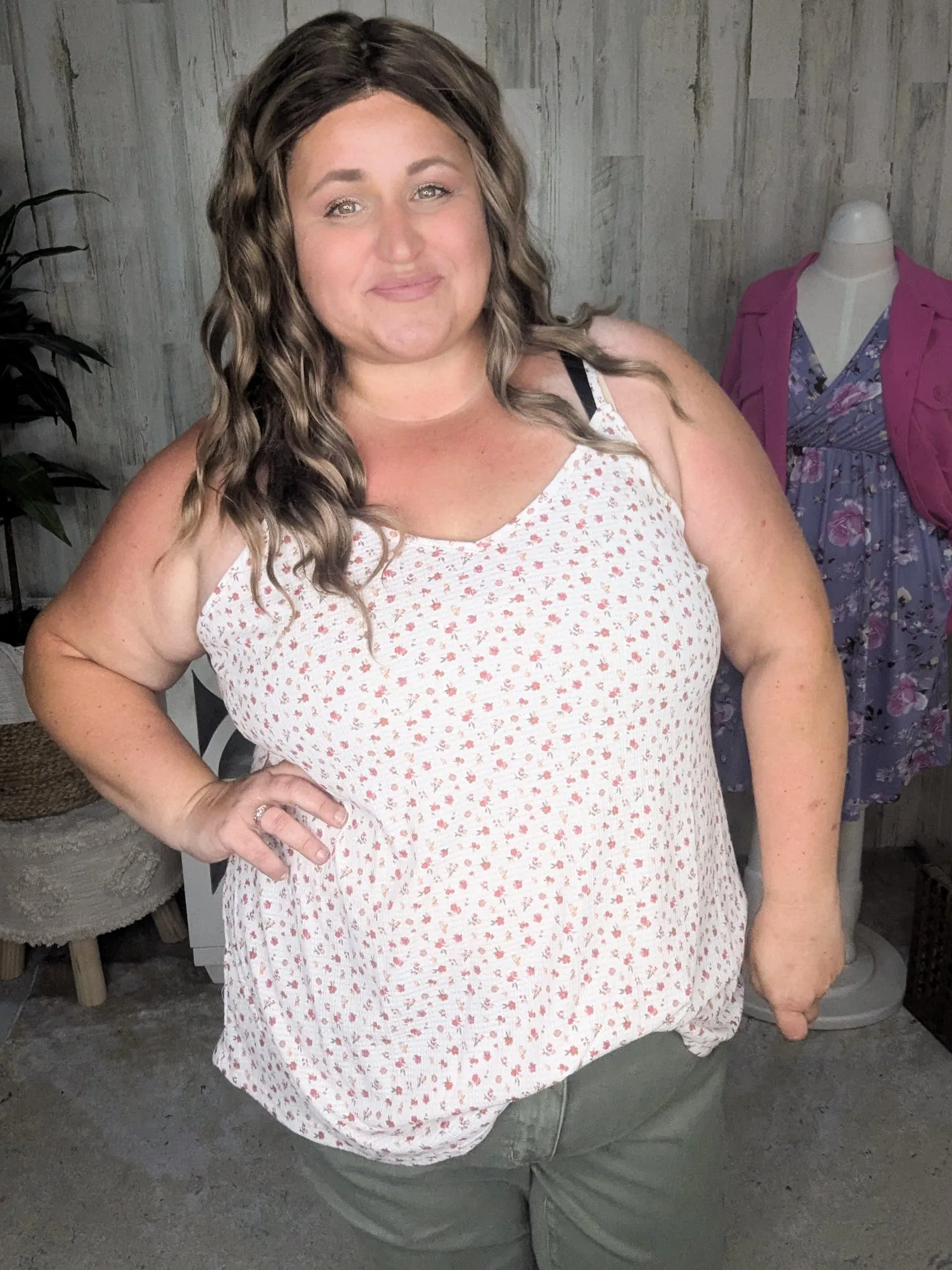 Wendi Rose Print High Low Tank (2 colors)