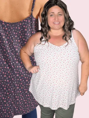 Wendi Rose Print High Low Tank (2 colors)