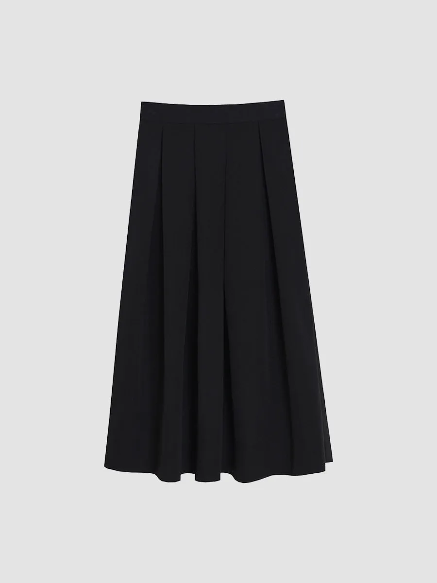 White Knife Pleated Skirt