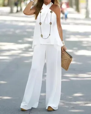White Wrap Knit Co-Ords Set