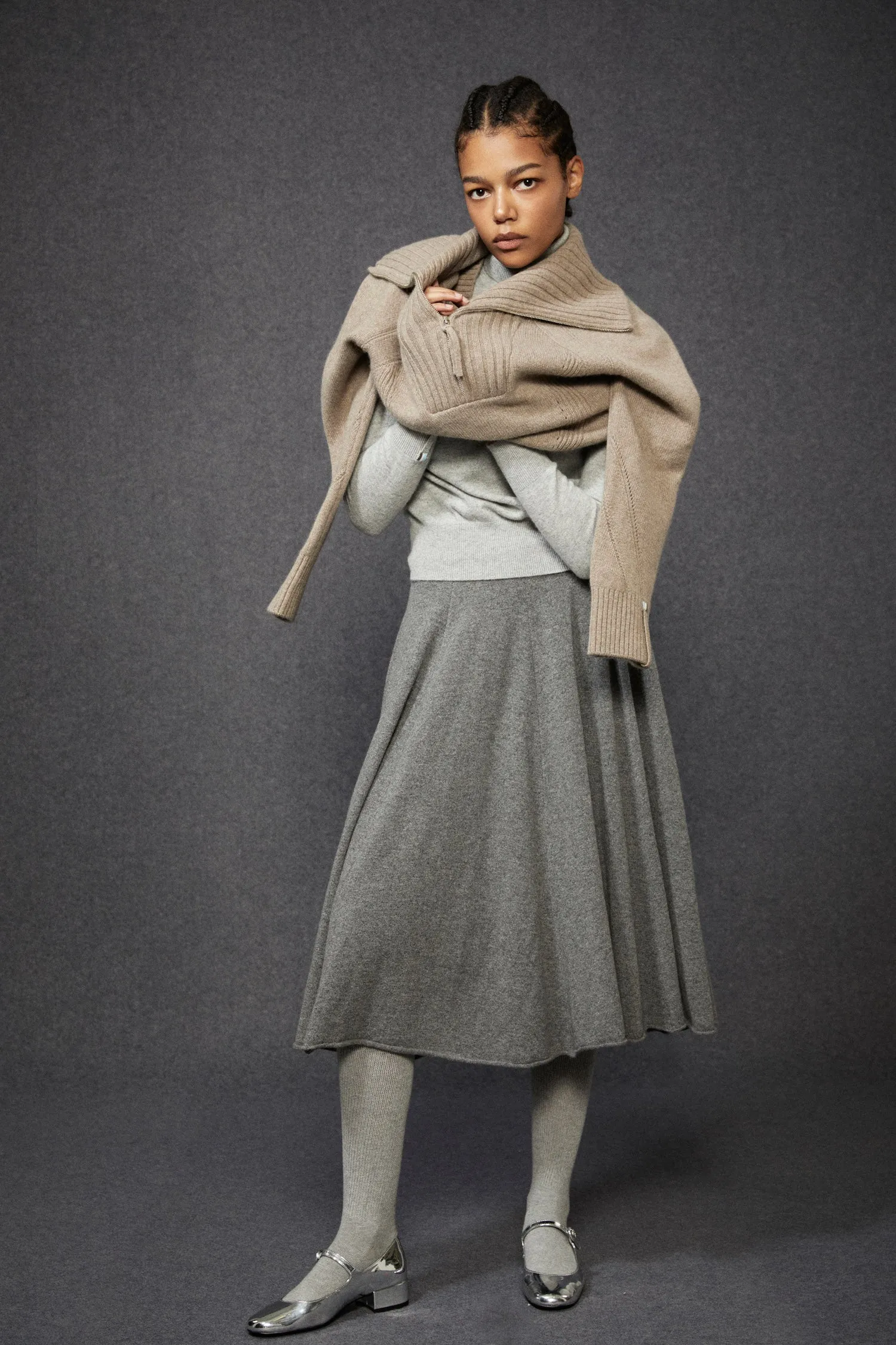 Wide-Collar Sweater