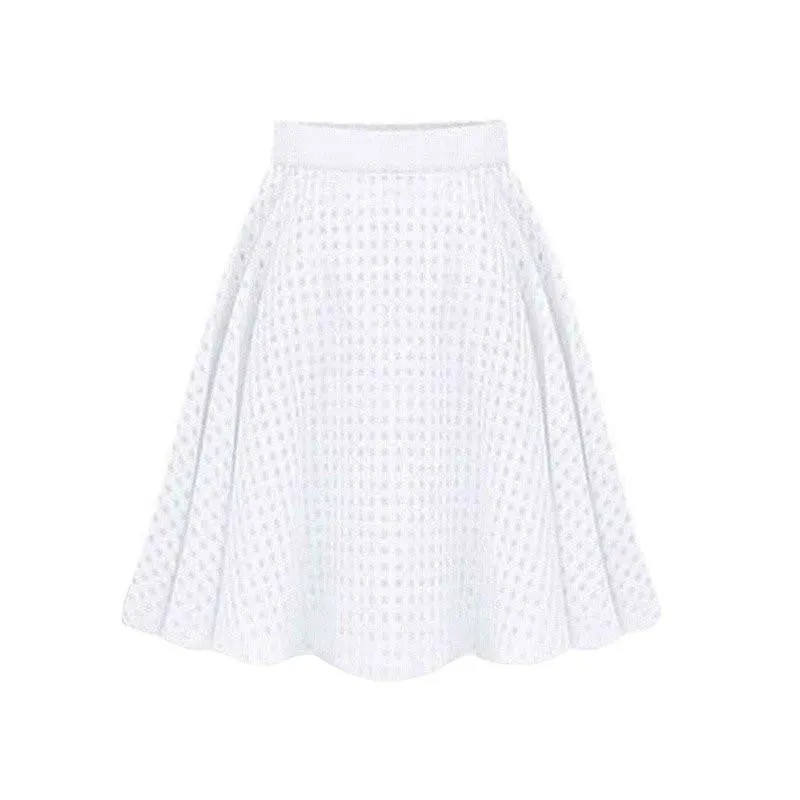 Women Sky Blue Skirt Organza Transparent Skirts High Waist Pleated Tutu Skirts 1 Pcs