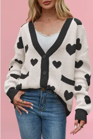 Women's Cardigan Pocket V-neck Knitted Jacket
