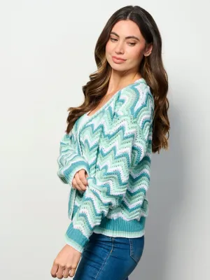 WOMEN'S LONG SLEEVE BUTTON CLOSURE KNIT SWEATER CARDIGAN