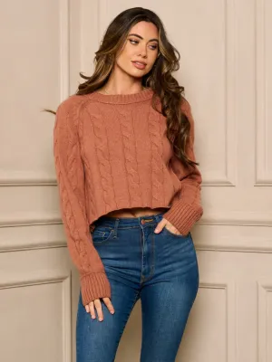 WOMEN'S LONG SLEEVE KNIT PULLOVER SWEATER