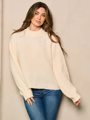WOMEN'S LONG SLEEVE KNIT PULLOVER SWEATER