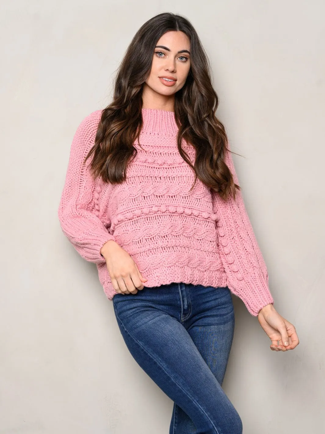 WOMEN'S LONG SLEEVE KNIT SWEATER