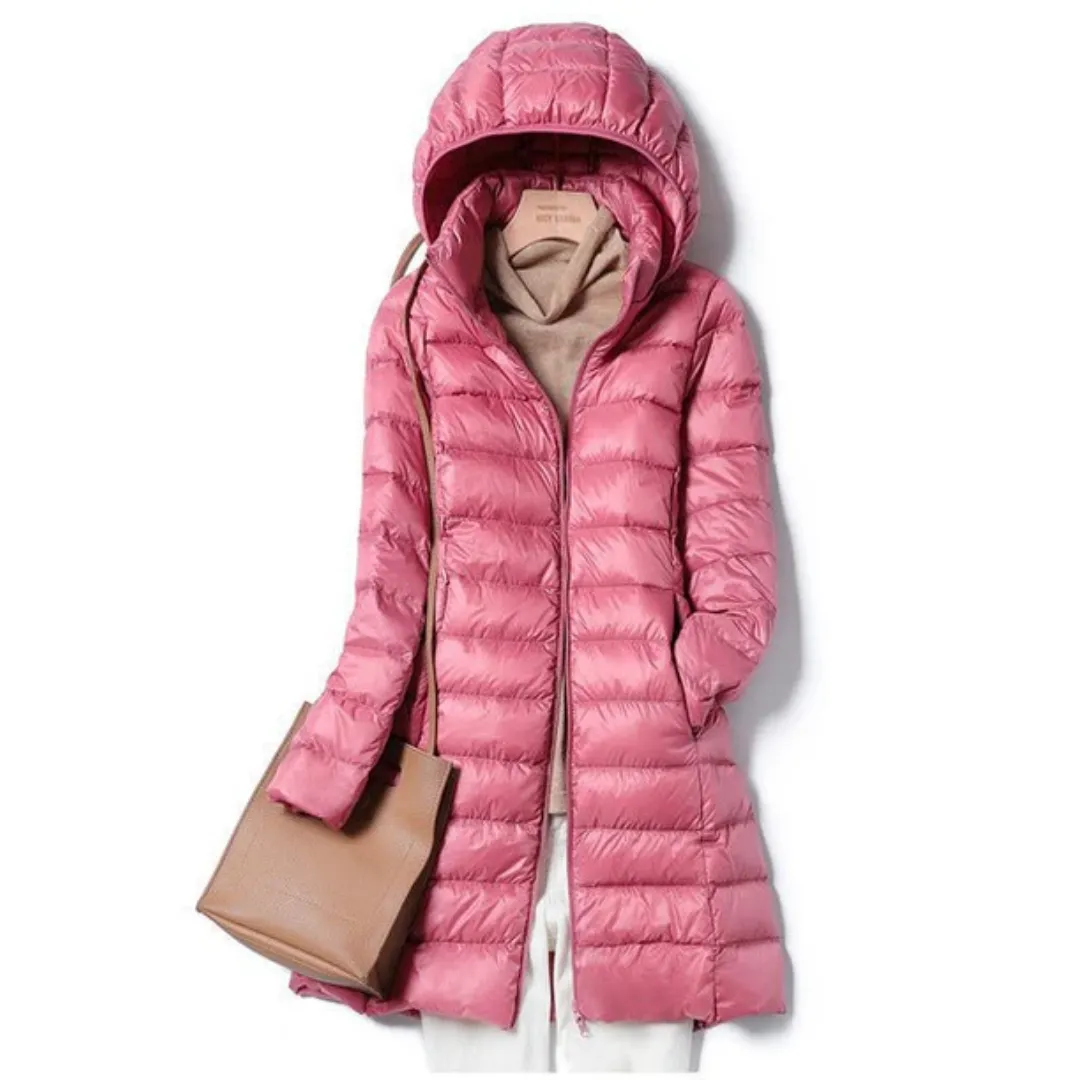Women's Warm Zip Up Puffer Jacket With Hood | Waterproof