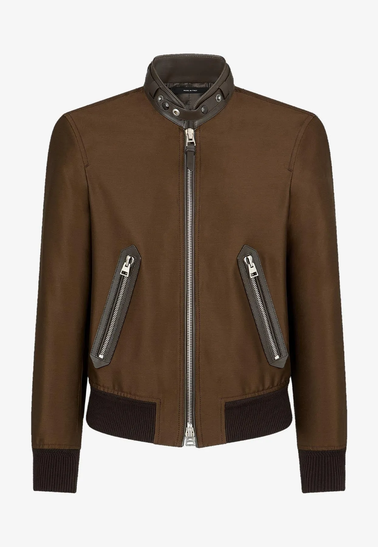 Wool and Silk Biker Jacket