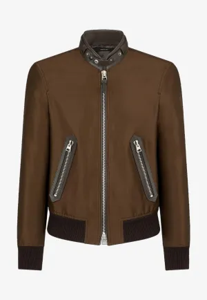 Wool and Silk Biker Jacket