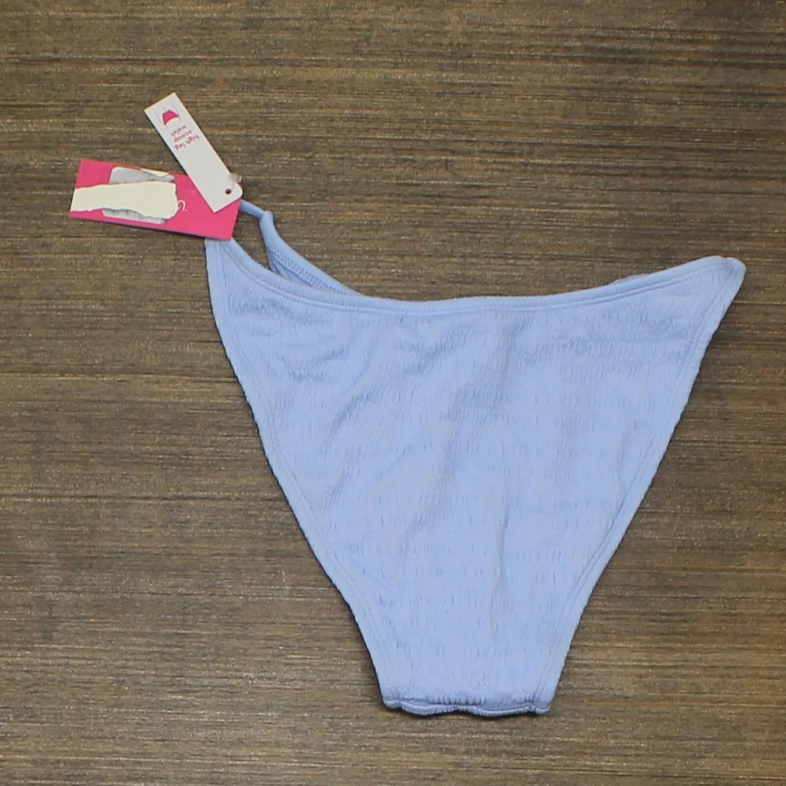 Xhilaration Juniors' Textured High Leg Scoop Bikini Bottom