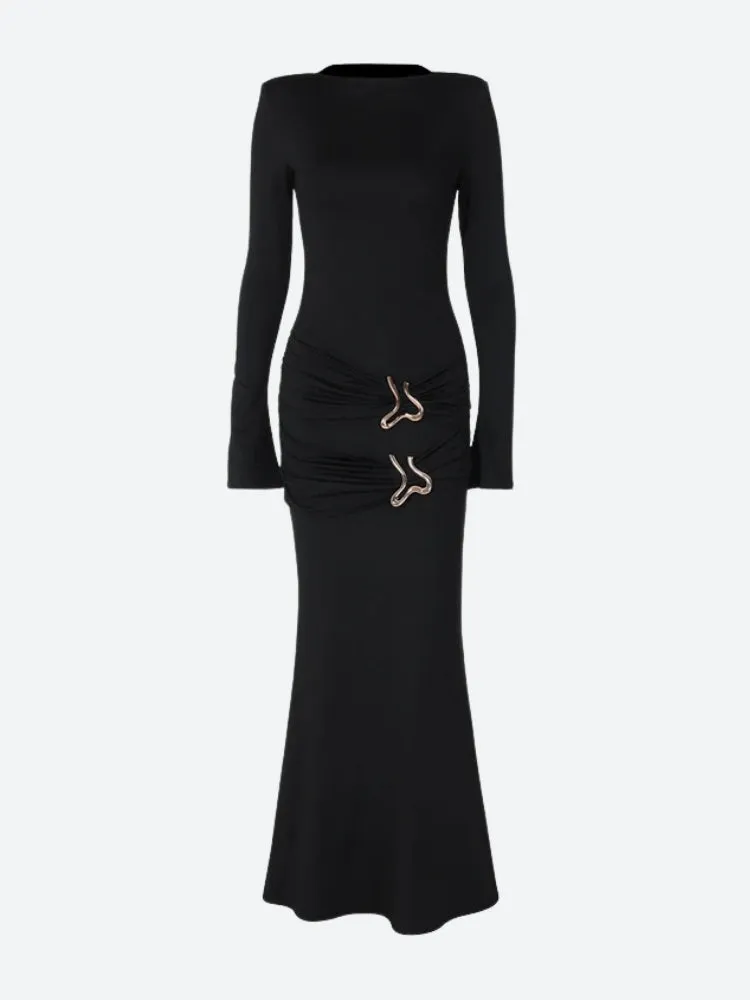 Y2K Bodycon Maxi Dress