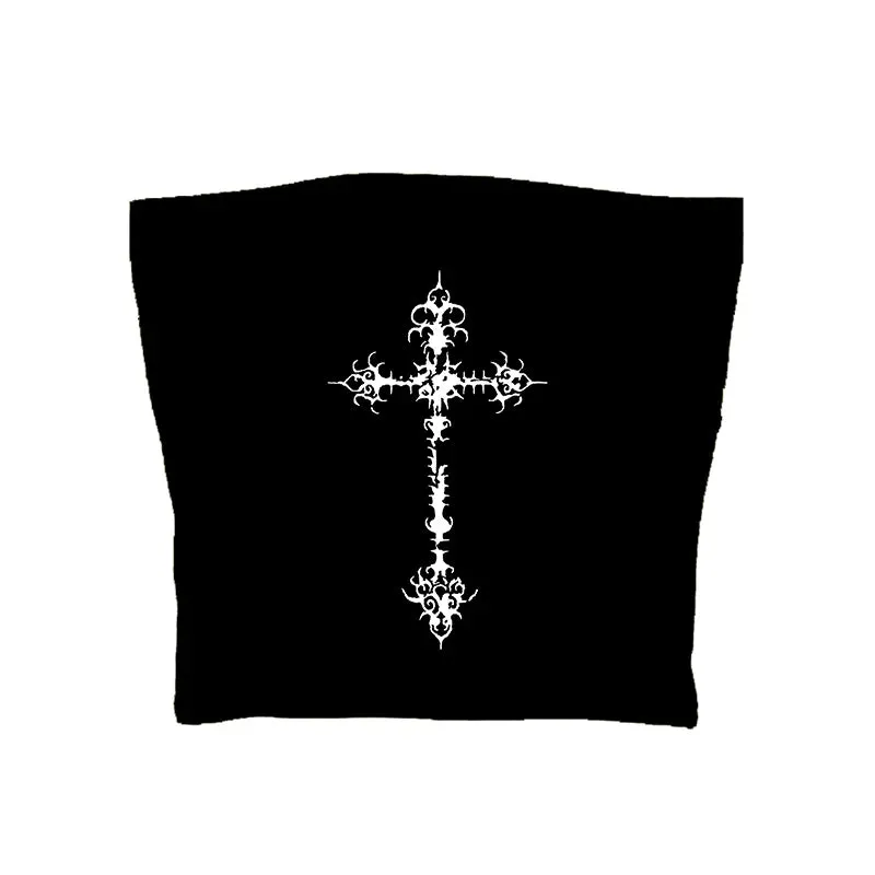Y2K Gothic Grunge Punk Aesthetic Print Lace Camisole Top