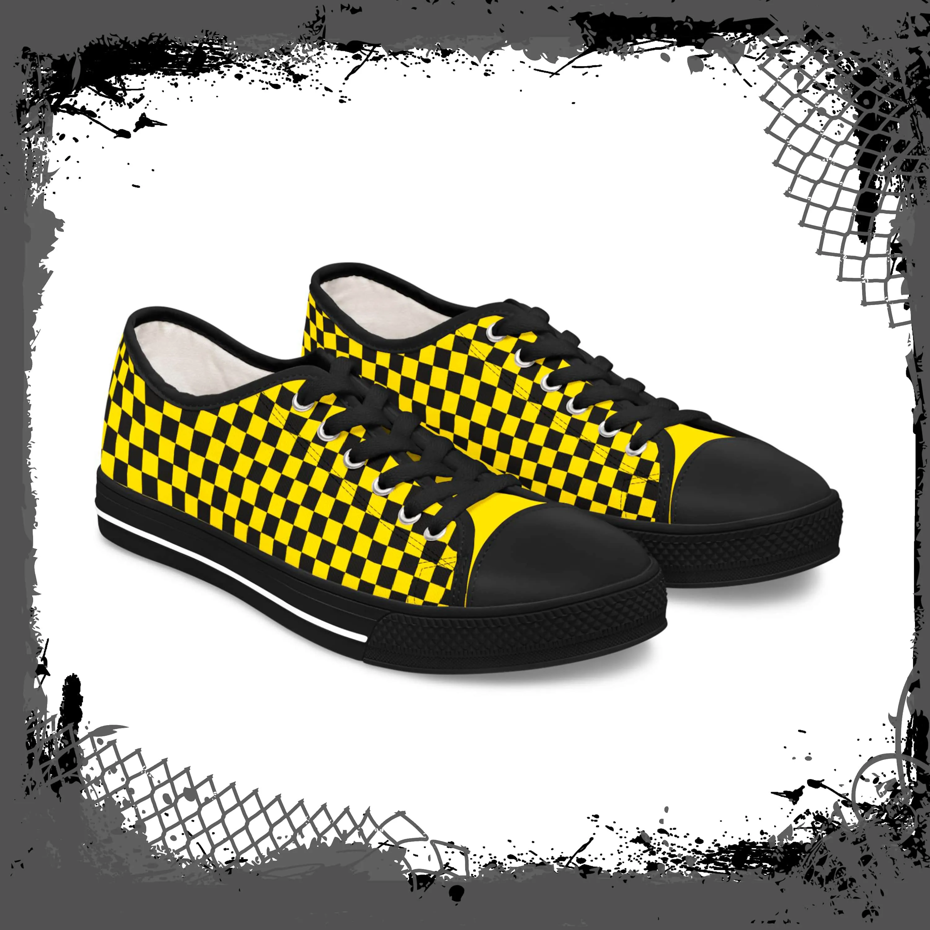 YEL Men's Checkered Low Tops