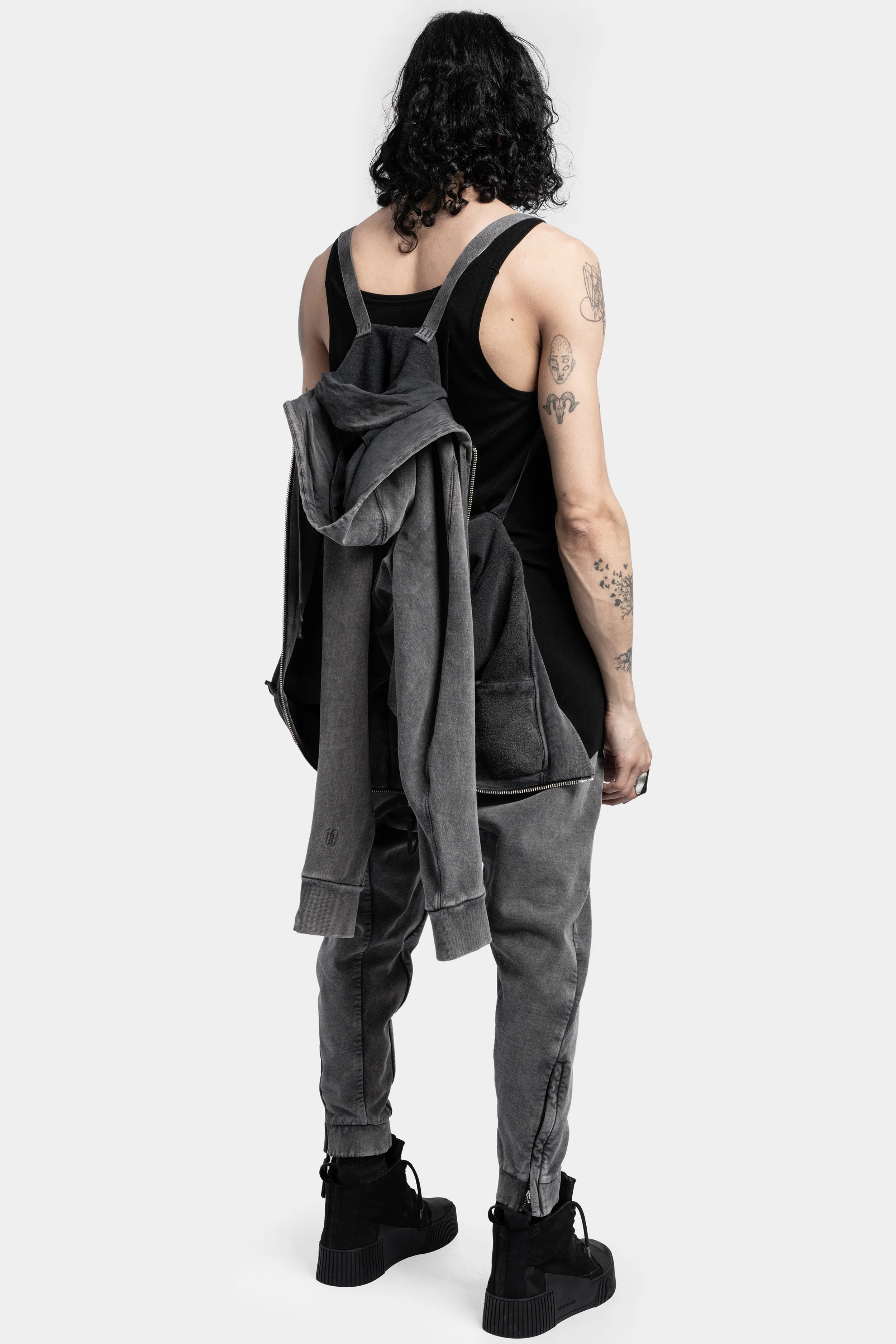 Z2B - Hooded zip up sweater, Acid grey