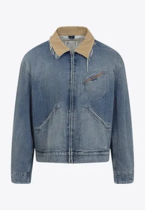 Zip-Up Denim Jacket