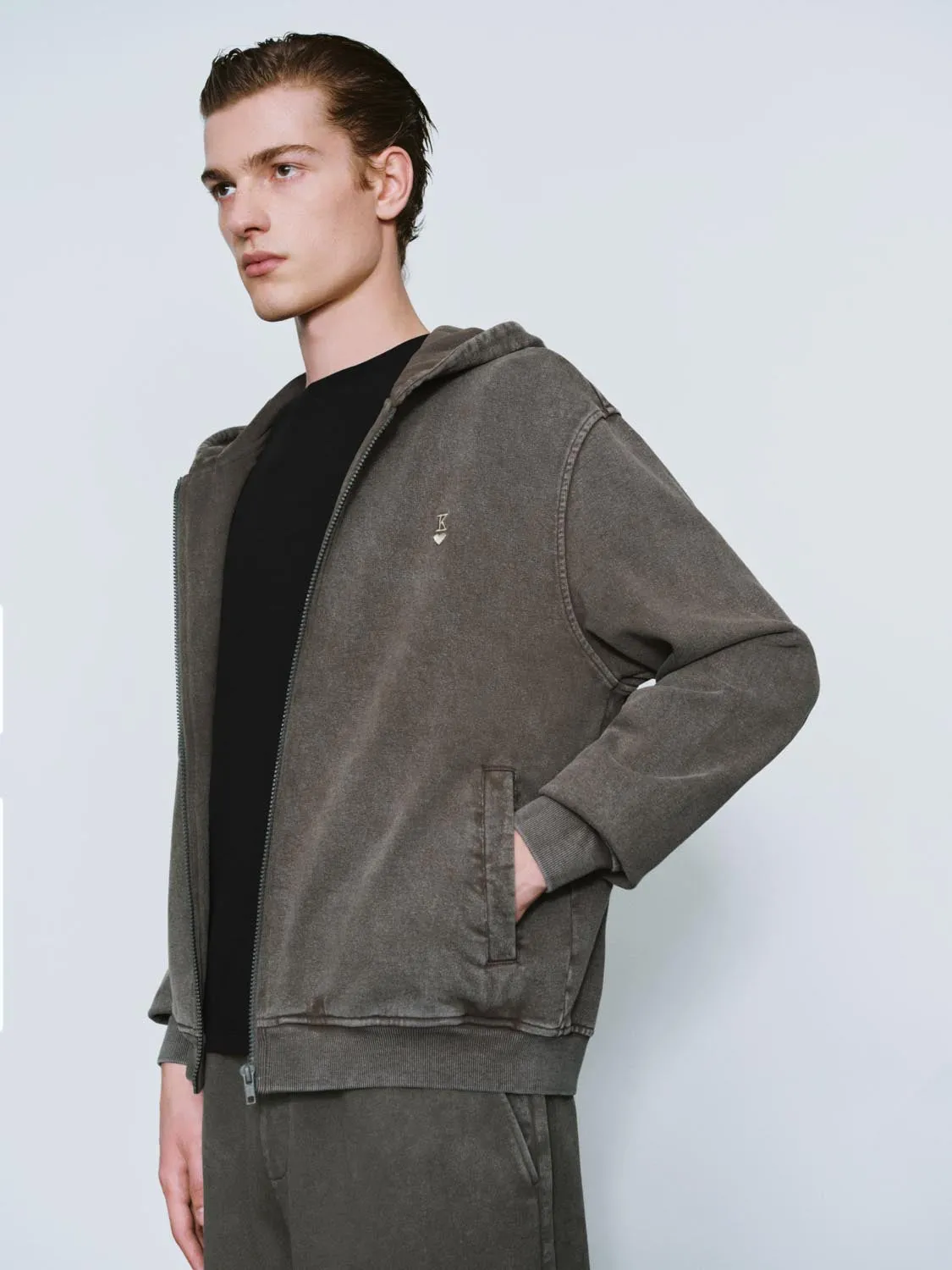 Zip Up Front Hoodie Jackets
