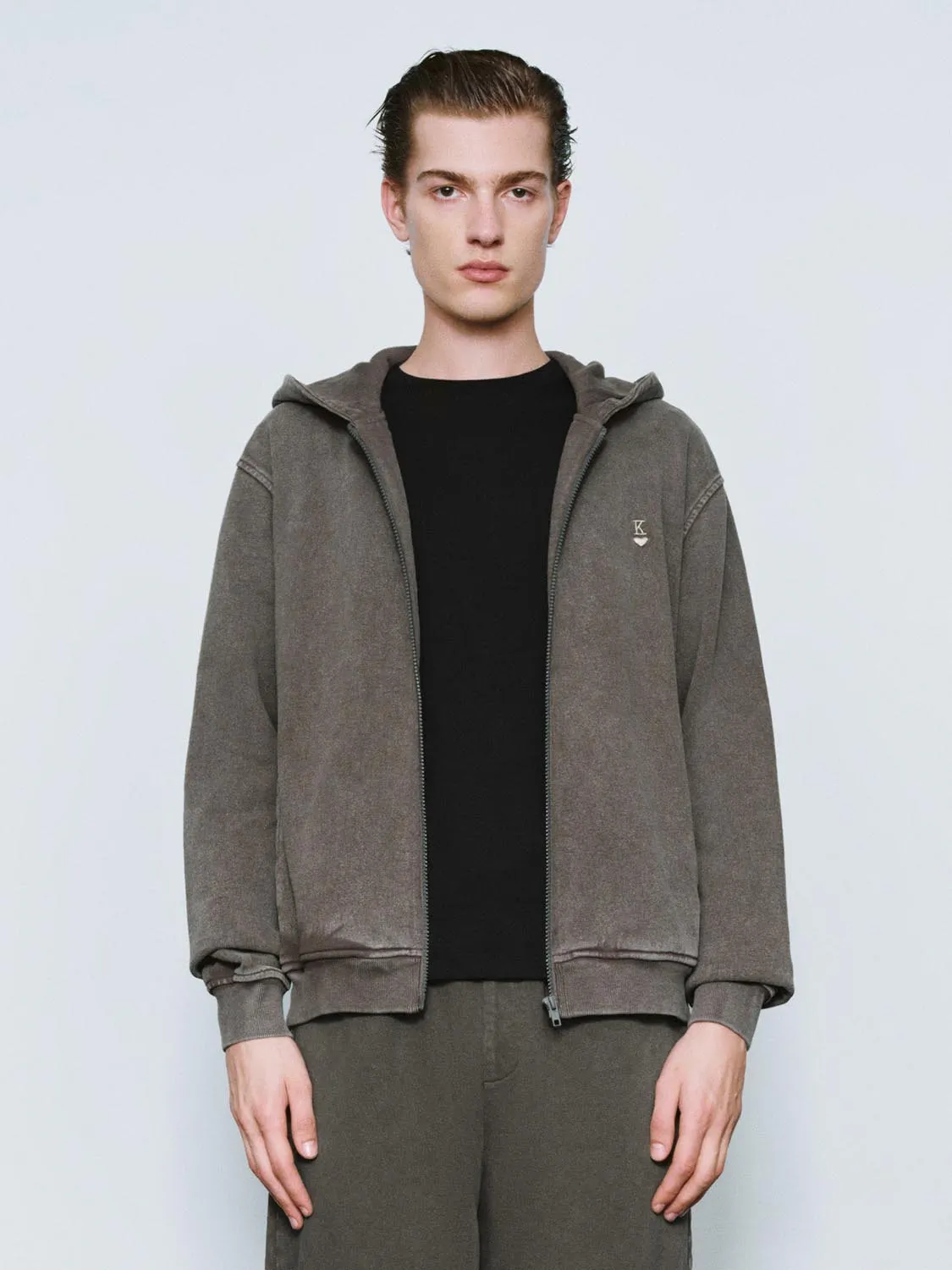 Zip Up Front Hoodie Jackets