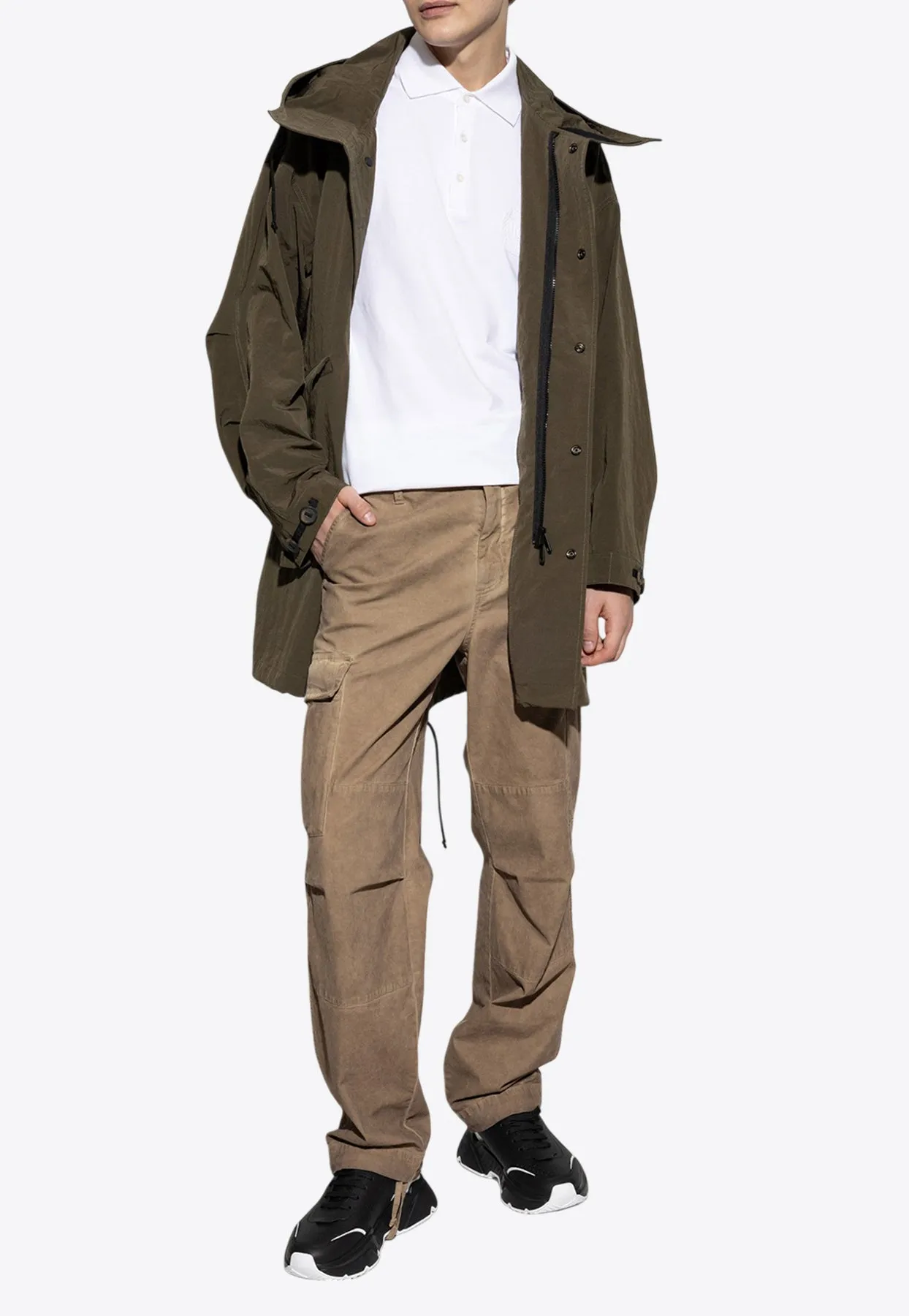 Zip-Up Hooded Parka Jacket