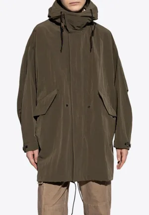 Zip-Up Hooded Parka Jacket