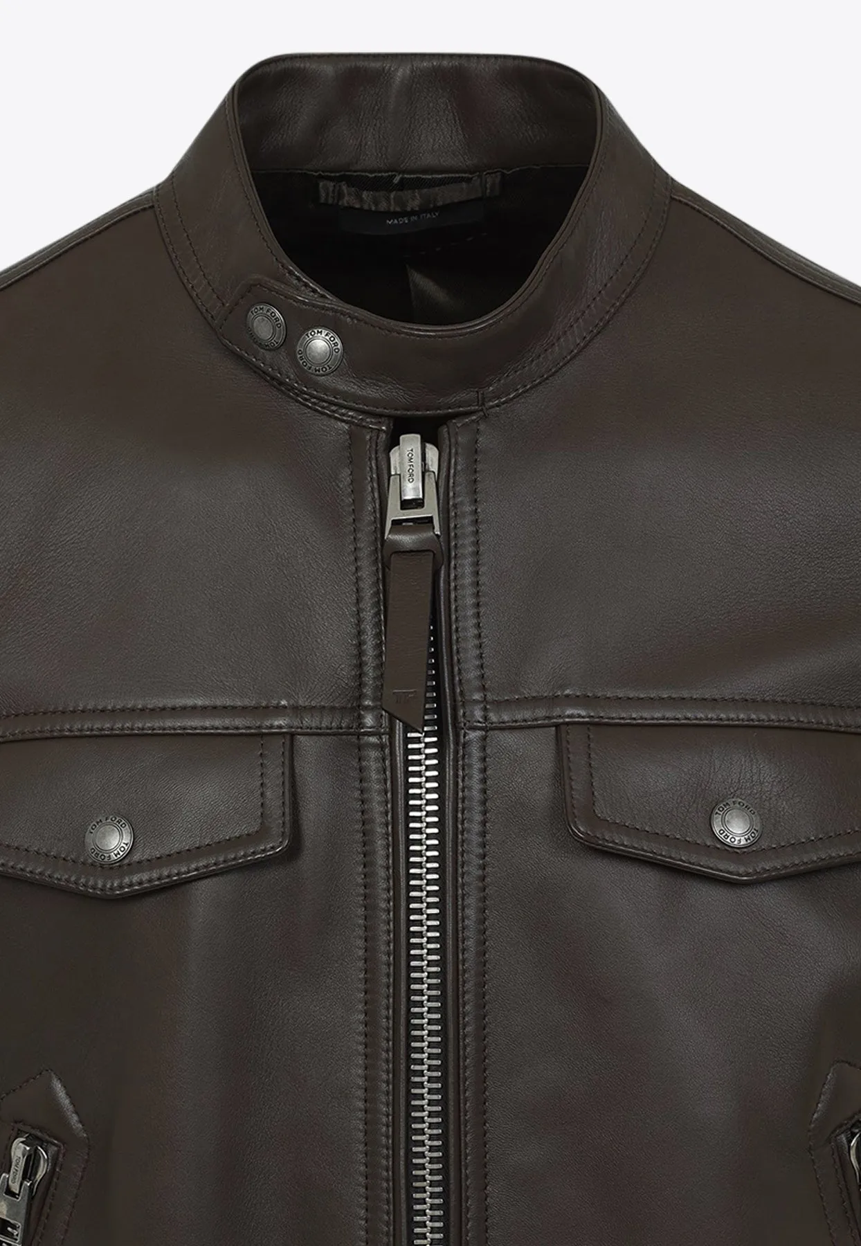 Zip-Up Leather Jacket