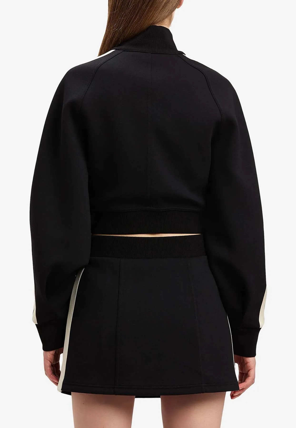 Zip-Up Sculptural Track Jacket