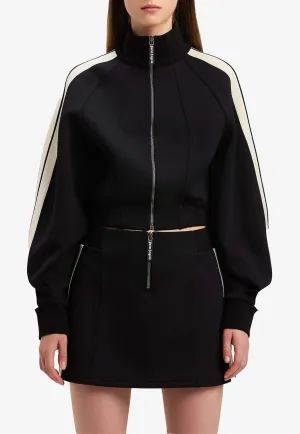 Zip-Up Sculptural Track Jacket