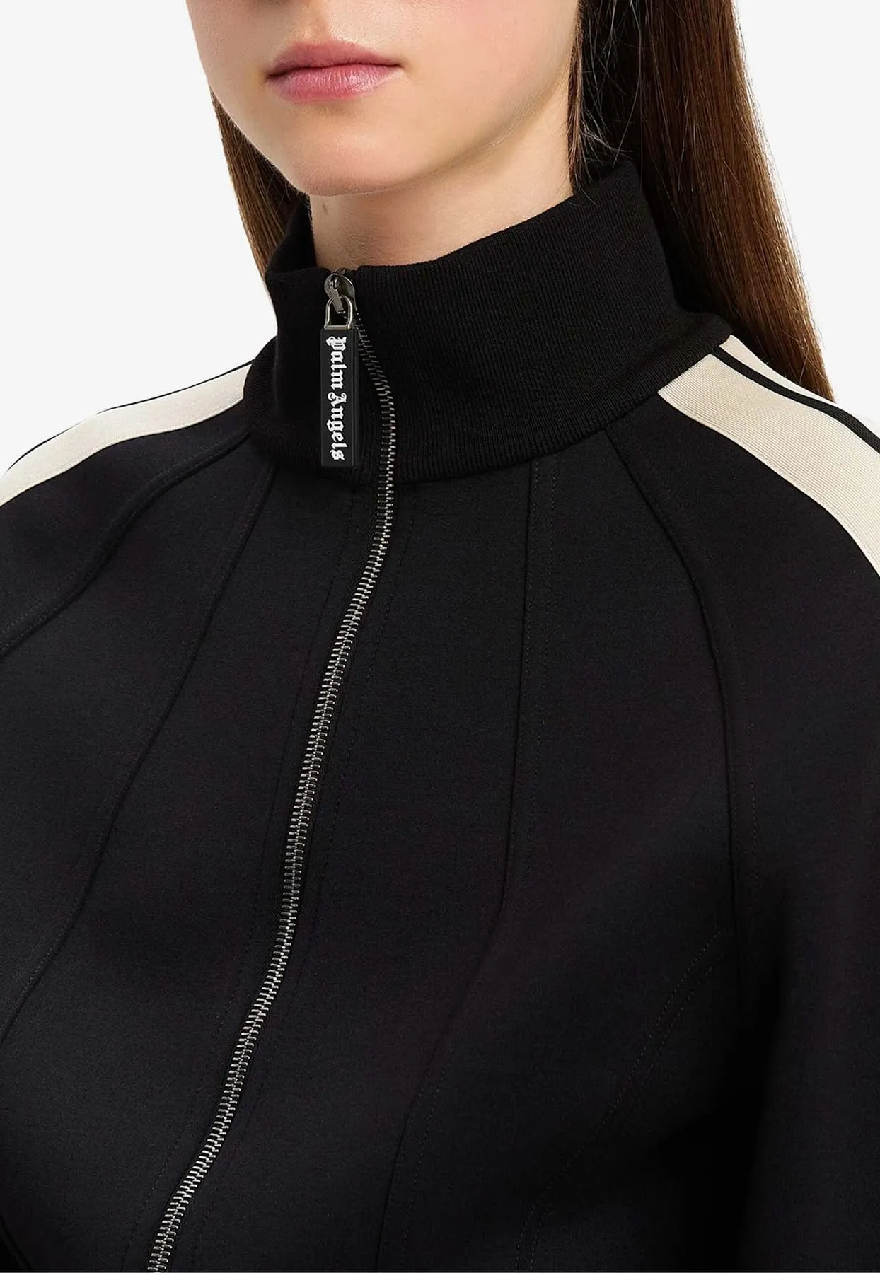 Zip-Up Sculptural Track Jacket